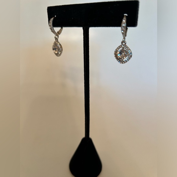 Givenchy Silver-Tone Cubic Zirconia Orbital Drop Earrings; orig.$42 - Picture 4 of 9